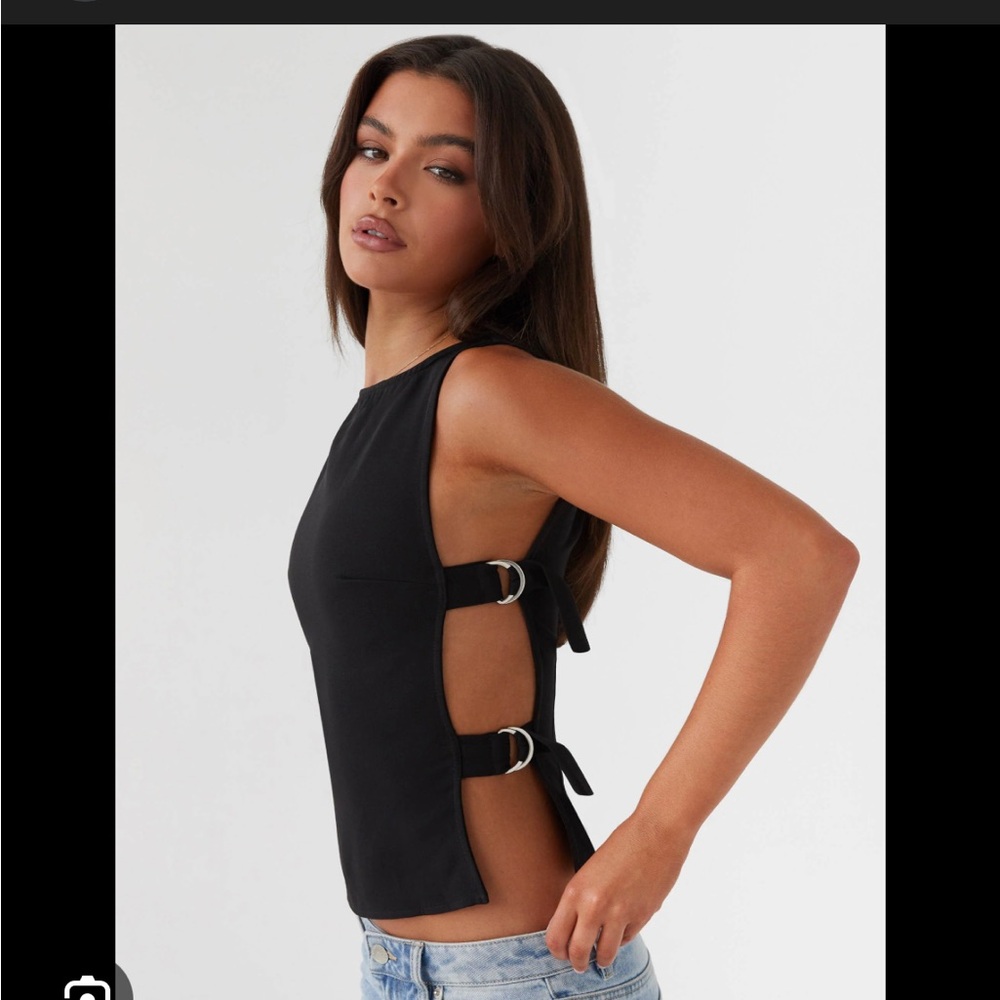 Peppermayo Black Sleeveless Top